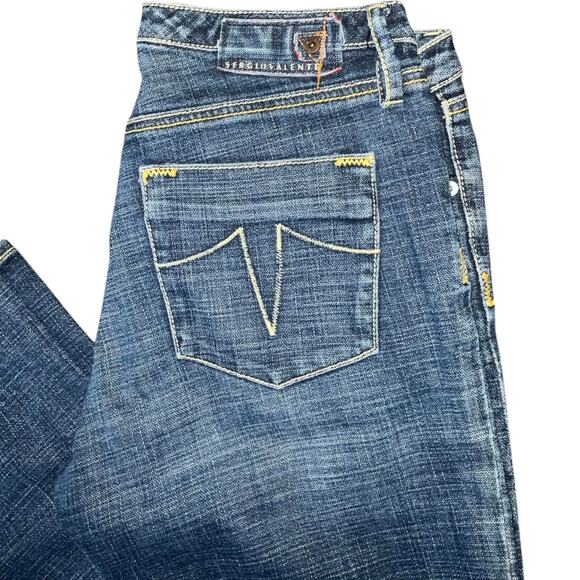 Sergio Valente Bootcut Flared Low-Rise Women's Denim Jeans Size 27 - Picture 2 of 6